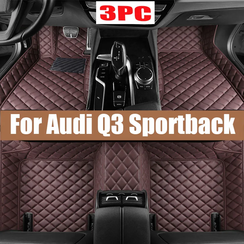 

Artificial Leather Custom Car Floor Mats for Audi Q3 Sportback 2020-2023 Year Interior Details Car Accessories