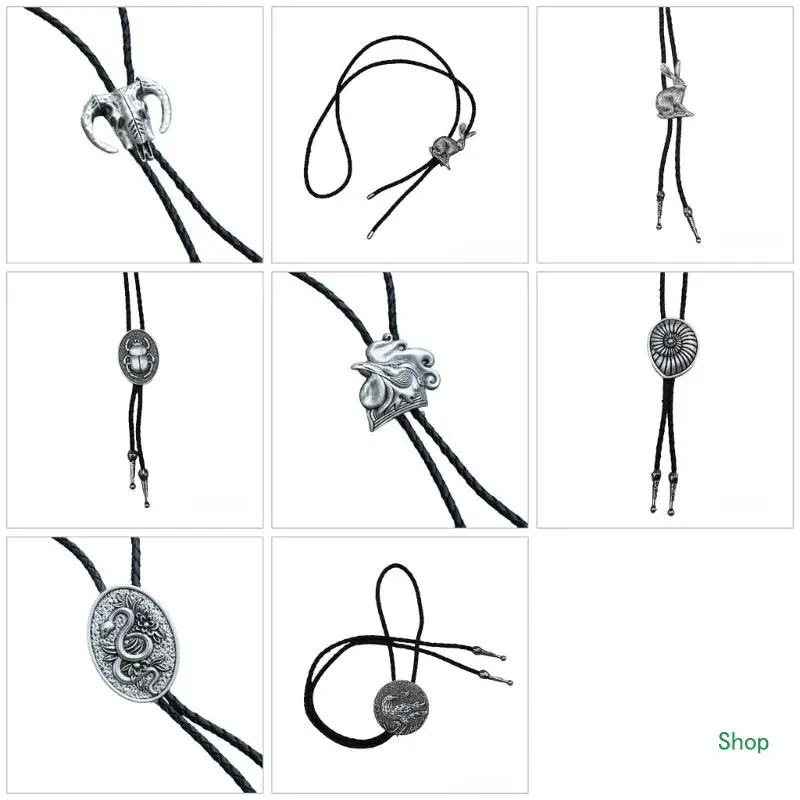 

Dropship Animal Pendant Bolo Tie Western Necklace Adult Sweater Decorative Necktie