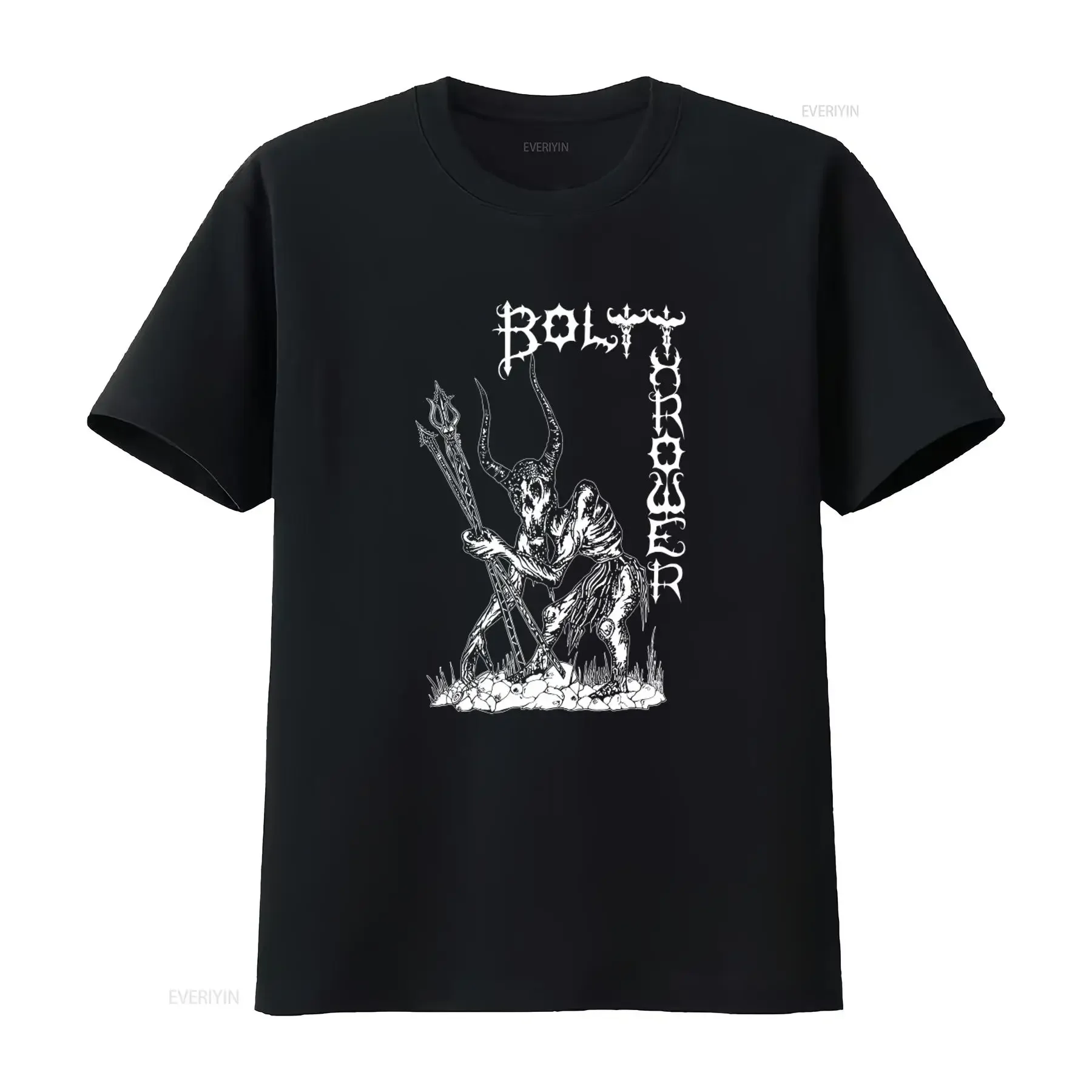 Camiseta Bolt Thrower para hombre, talla XL, negra, diseño de banda de Heavy Metal, estilo vintage, streetwear lavado, ropa de diseñador suave unisex, moda