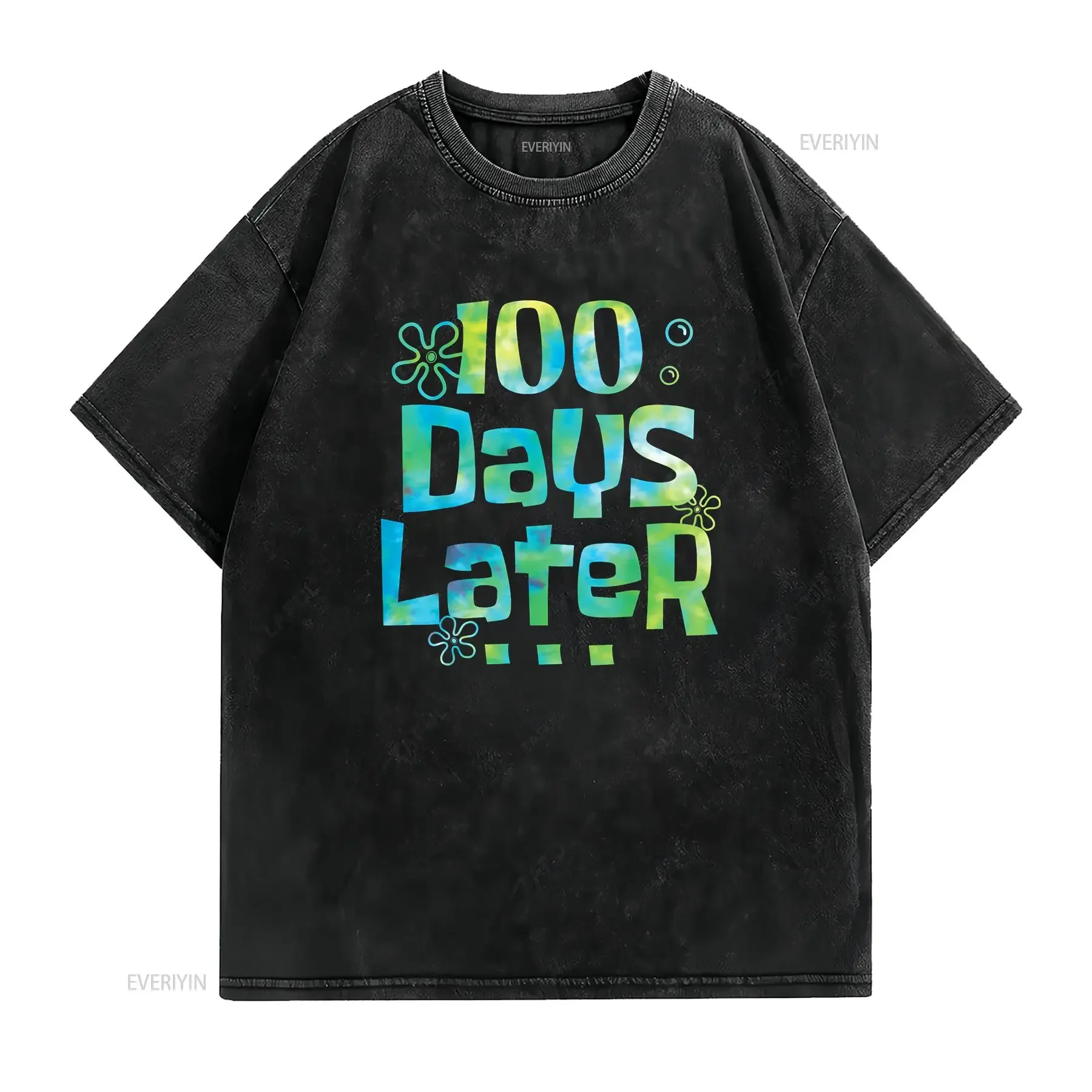 One Hundred Days Later 100th Day Of School Teacher Or Pupil Black T Shirt S 5XL vintage Washed Breathable Comfortable Versatile