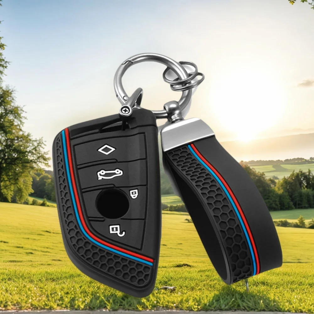 

Чехол для ключей от машины, силиконовый чехол для ключей для BMW F20 G20 G30 X1 G05 X6 X7, держатель для аксессуаров, брелок для ключей
