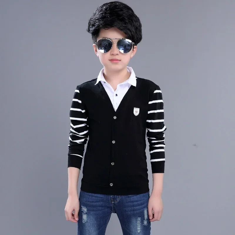 cotton Boys T Shirt Toddler Infant Kids Baby Boys Striped Long Sleeve Tops T-shirt Kids Roupa Menino Back to School Outfits 12