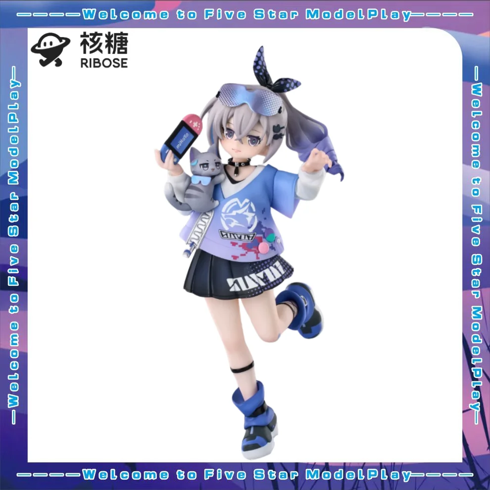 

【FS】RIBOSE RISE UP+ Honkai: Star Rail Tiny Cat Series Figures-Silver Wolf Figures Models Toys Gifts