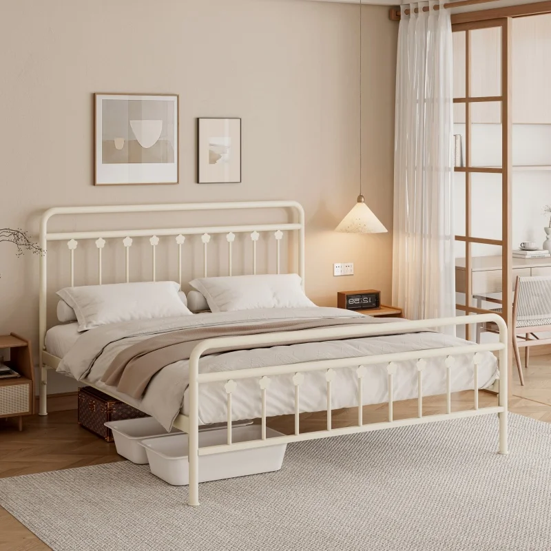 Simple wrought iron bed anti-abnormal noise double bed household children's single