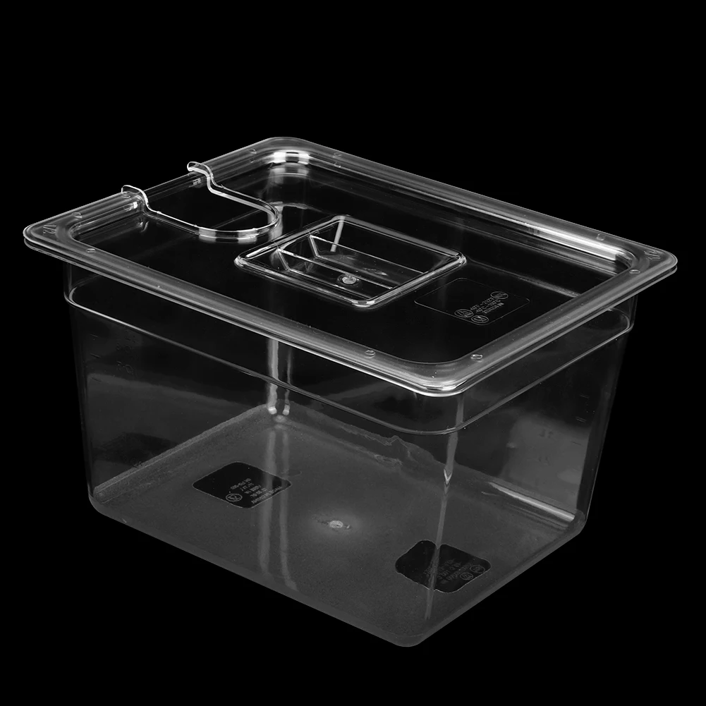 11L Collapsible Hinged Sous Vide Container with Lid for Sous Vide Circulator Culinary Precision Cooker