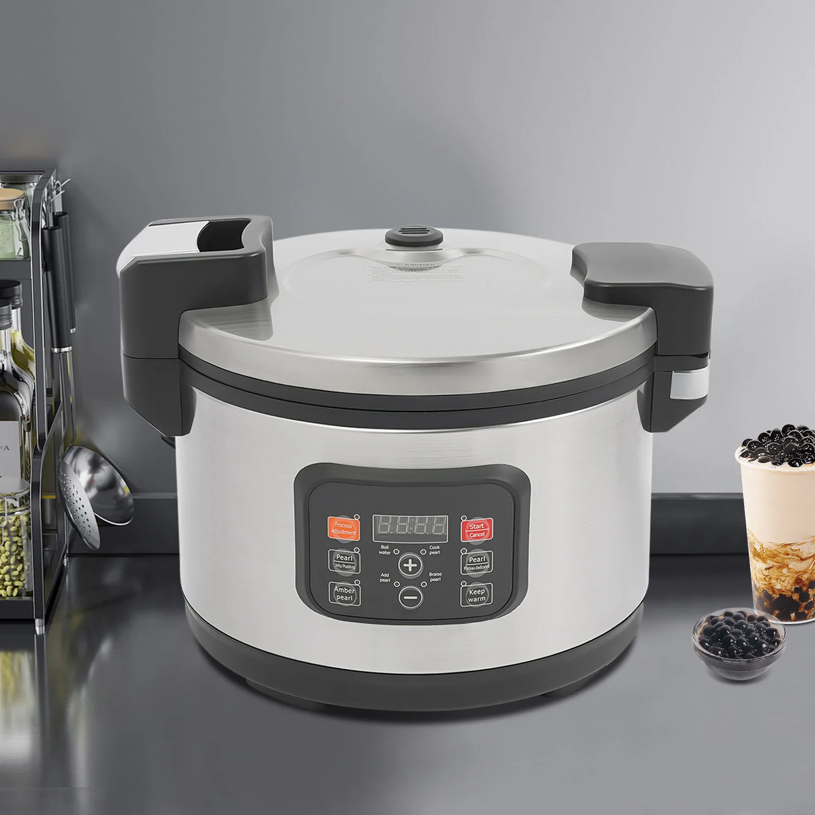 

12L Commercial Rice Cooker Large Capacity Bubble Tea Cooker Commercial Pearl Cooker Automatic Pearl Maker