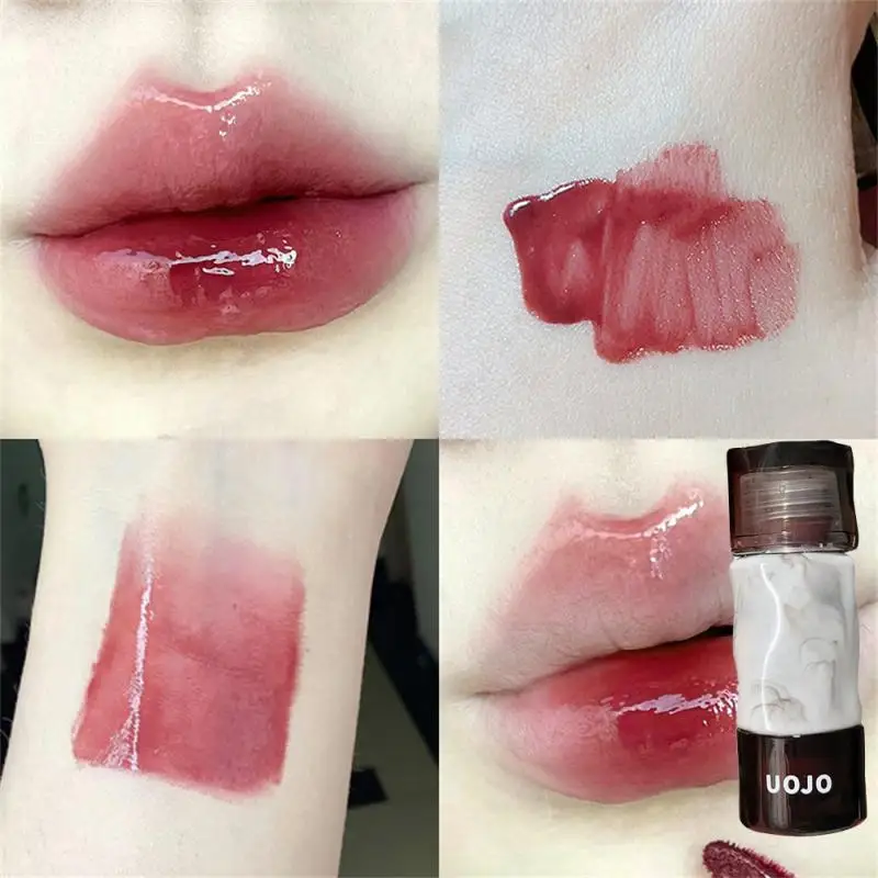 Alta Cor Renderização Lip Glaze, Mel Espelho Lip Maquiagem Óleo, Fórmula Non-stick Lip Gloss, Água Luz Make-up, Cor Durável