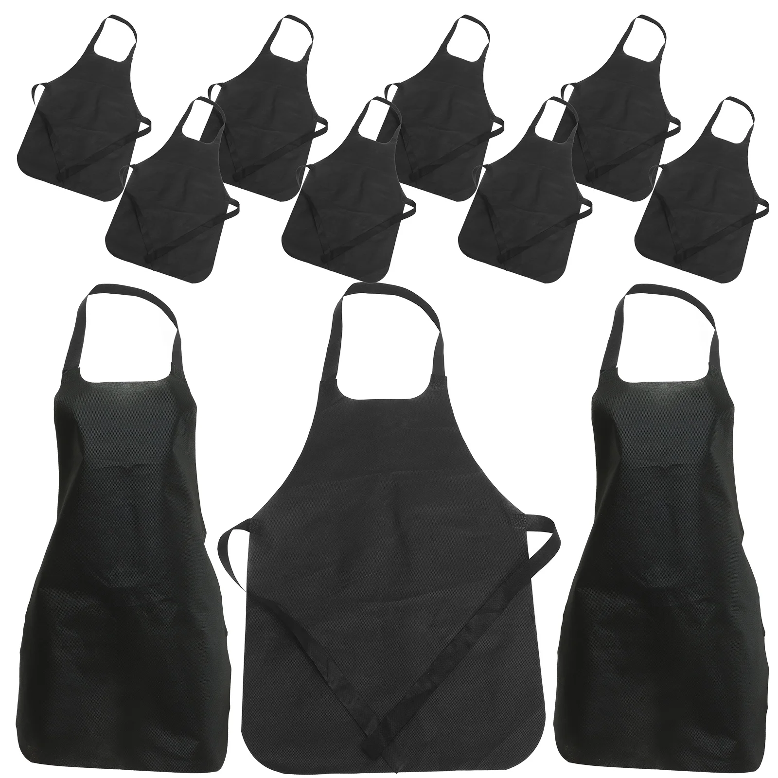 

11 Pcs Disposable Apron Non-woven Thickened Smock Aprons Shampoo for Cooking Women's