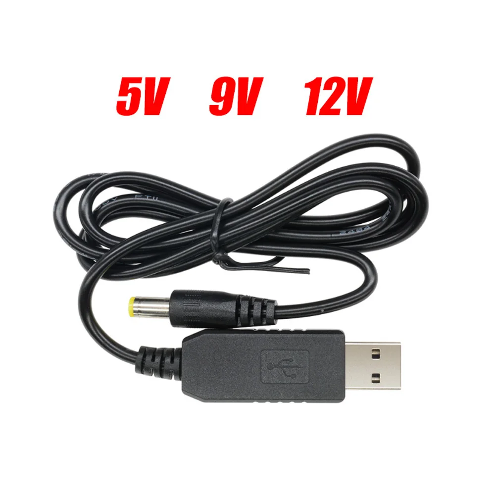 DC 5V to 9V / 12V USB Power Boost Line Step UP Module USB Converter Adapter 2.1x5.5mm Plug Power Cable Used For Router Etc