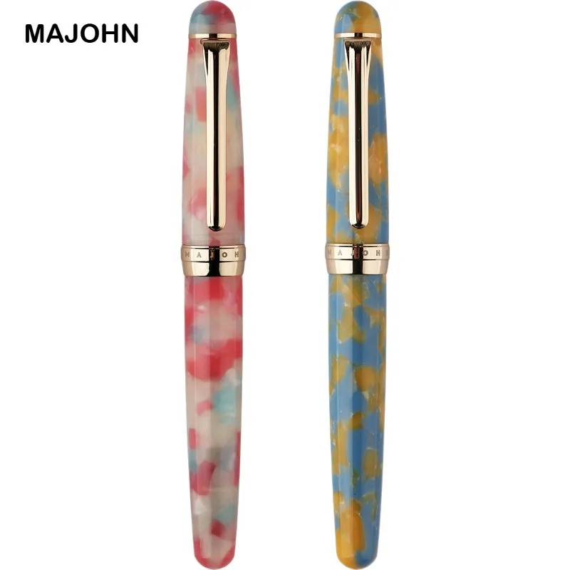 

MAJOHN S9 Final акриловая авторучка красочная гладкая пишущая легкая ручка из смолы EF/F перо подарок для тела канцелярские школьные принадлежности