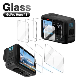 9H Hardness Glass for GoPro Hero 13 Screen + Lens Protector Clear Ultra-HD Tempered Glass Anti-scratch Film Accessories