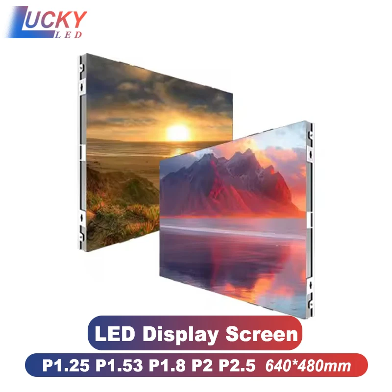 

P1.56 P1.25 P1.8 P2 P2.5 LED Display Screen High Brightness Small Pitch Video Wall for Indoor Digital Signage Advertising