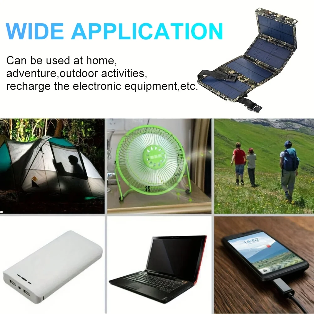 [Solar Panel] 80W Portable Folding Solar Panel | Ideal for Outdoor Trips, Hiking And Camping with USB Port - Charges Cell Phones view 4
