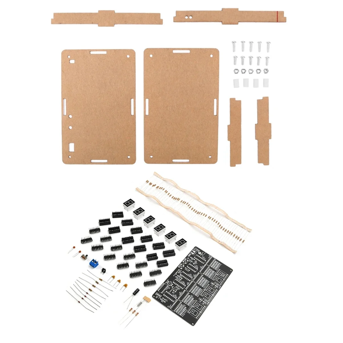 DC 4.5V-5.5V 6-Bit Digital Circuit Clock Kit, Electronic Clock Teaching and Practical Training, Welding and DIY Parts