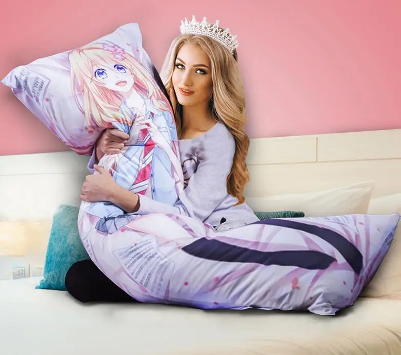 2WAY/WT 60*180cm Dakimakura Anime Helluva Boss Stola futrzana okładka Bantal Tubuh Ukuran Hidup drukuj Dua Sisi