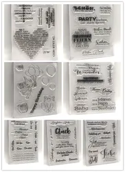 2023 new German easter stamp Clear Stamp for Scrapbooking Transparent Silicone Rubber DIY Photo Album Decor 131