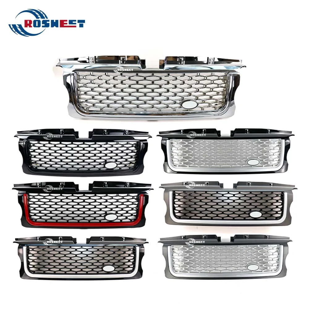 3pcs For Land Rover Range Rover Sport L320 2005-2009 Car Front Bumper Grille ABS Side Fender Vent Cover Grills Auto Accessories