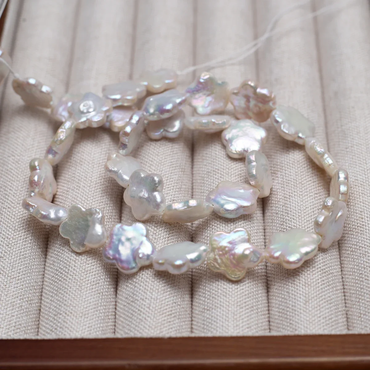 

12x12mm 5A Natural Freshwater White Baroque Plum Blossom Pearl Bead Jewelry Make DIY Necklace Bracelet Accessories Wedding Gift