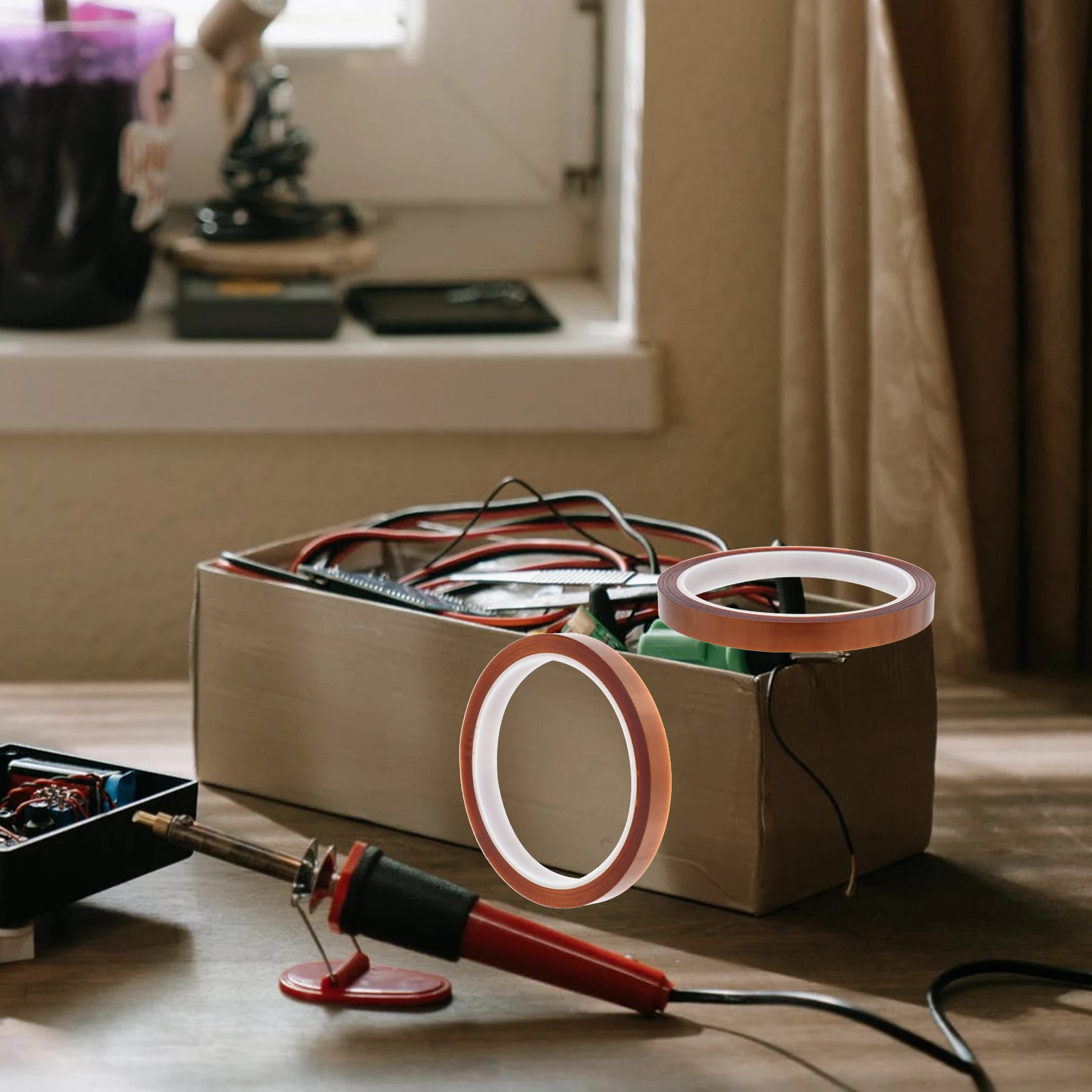 

2 Pcs Heat Resistant Tape High Temperature Silica Gel Thermal Transfer Household Tapes Insulation Electronics Motorscoil