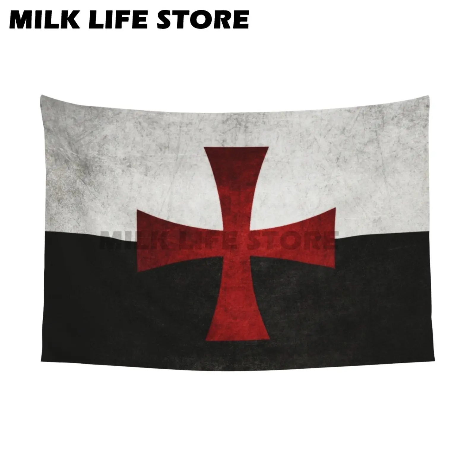 Double-sided Printing 90x150cm Roman Catholic Church Flag 3x5ft Knights Templar Red Cross War Banner