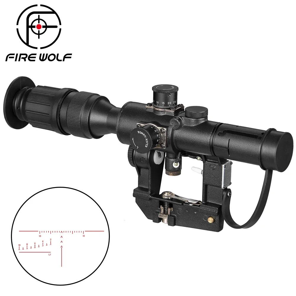 

Tactical Svd Dragunov 4x26 Red Illuminated Scope For Hunting Rifle Scope Shooting Ak Scope Red Dot Hunting Optics Hunting Laser