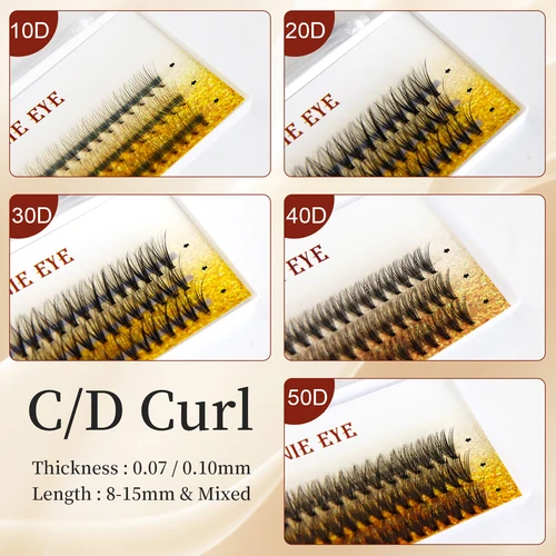 Imagen 2 del producto 60 mechones de pestañas individuales, volumen listo, palancos de pestañas en abanico, herramientas de maquillaje, envío directo