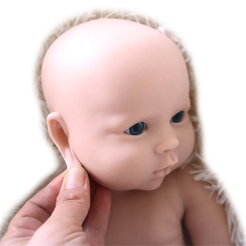 18inch Full Body Solid silicone reborn doll blank kits Unpainted Girl Reborn Doll Kits Fresh Color DIY Kids Gifts