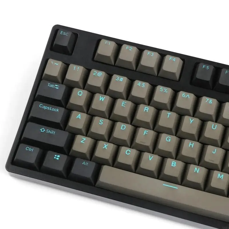 

X6ha 87 104 108 Ключи PBT Black Dolch для Keycaps Cherry для механической клавиши