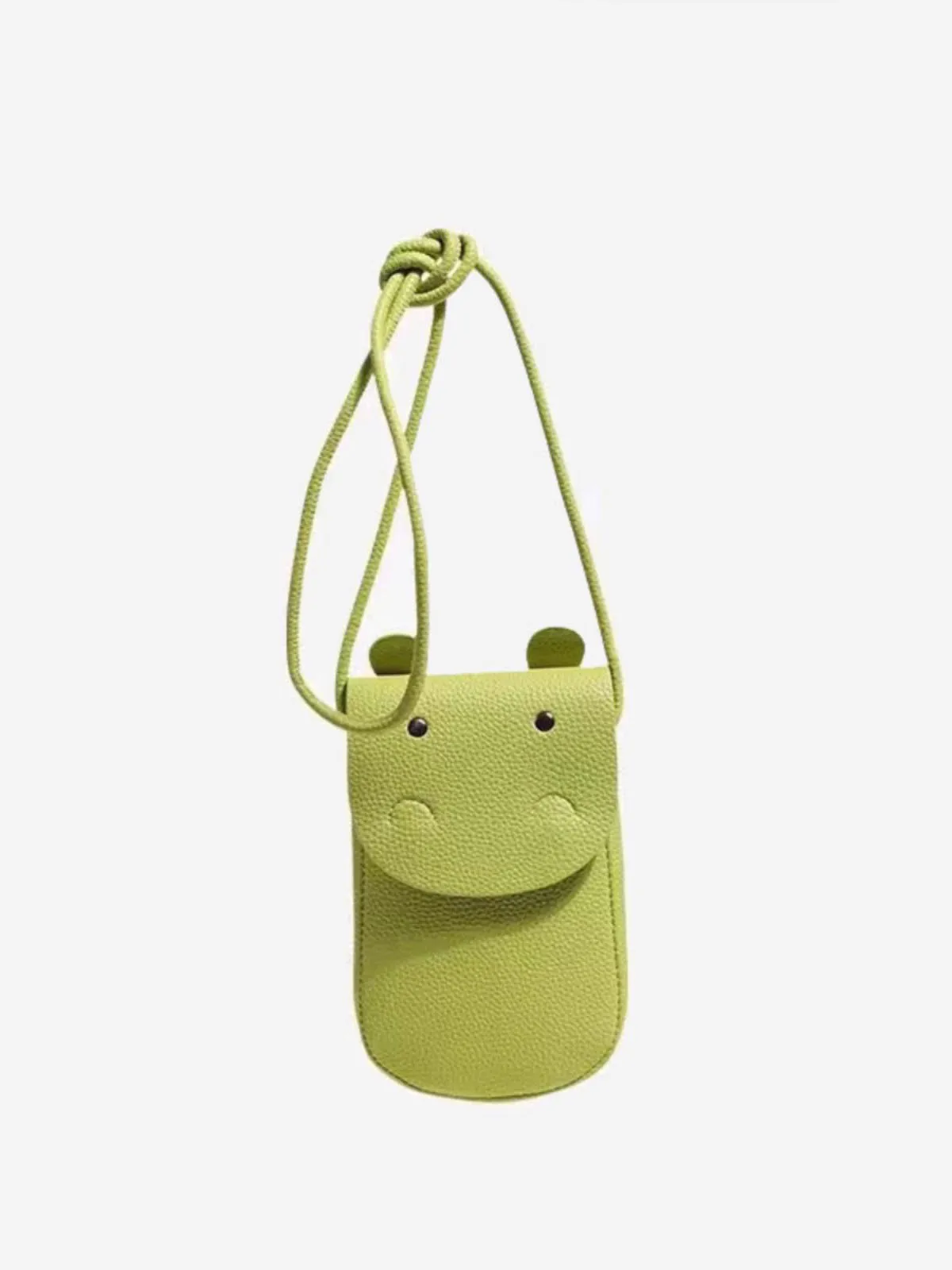 

Cute Single Shoulder Crossbody Phone Bag Women's Leather Mobile Phone Purse Fashionable Korean Style Youth Bucket Shape