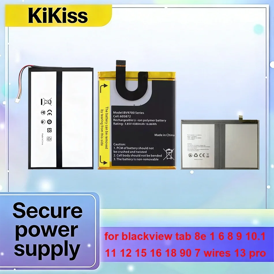 

Battery For Blackview Tab 8E 1 6 8 9 10.1 11 12 15 16 18 90 7 Wires 13 Pro Li327490HT-A ( Thread Ver. ) LIU309094PVUTL