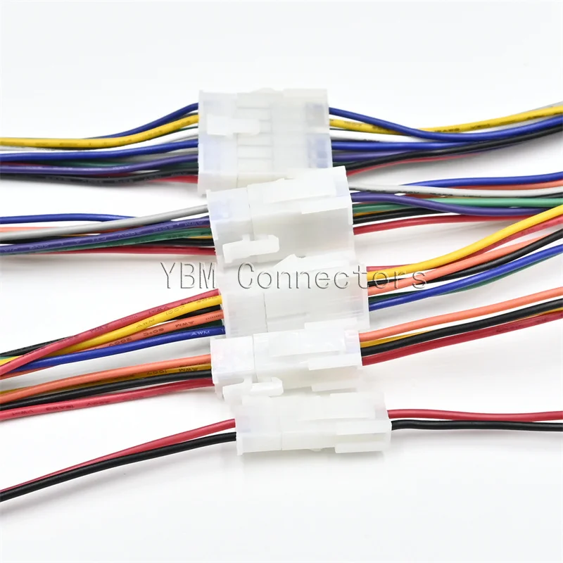 

2PCS 30CM 5556 5557 5559 2*2/3/4/5/6/8/10 PIN connector male female plug with wire cable 4.2MM PITCH 18AWG 2X1/2X3/2X4/2X5/2x6