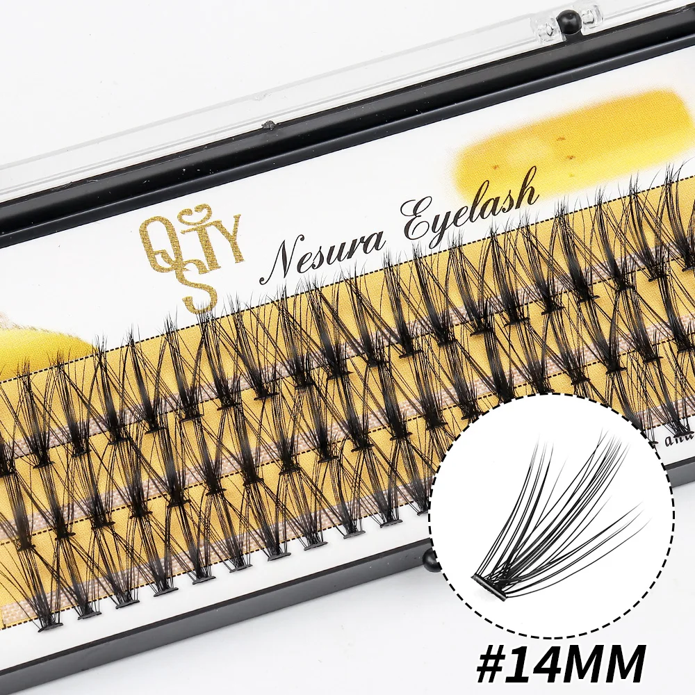 QSTY Lash Clusters 60Pcs Cluster Lashes 20D 0.07CD Curl Mix8-14mm Individual Lashes Soft&Comfortable DIY Eyelash Extension