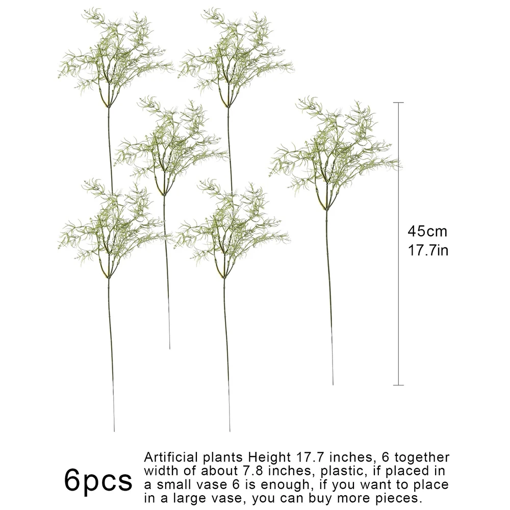 6 قطعة نباتات اصطناعية روزماري السرخس نباتات خضراء وهمية شجيرات طاولة المنزل مكتب غرفة سطح المكتب الديكور