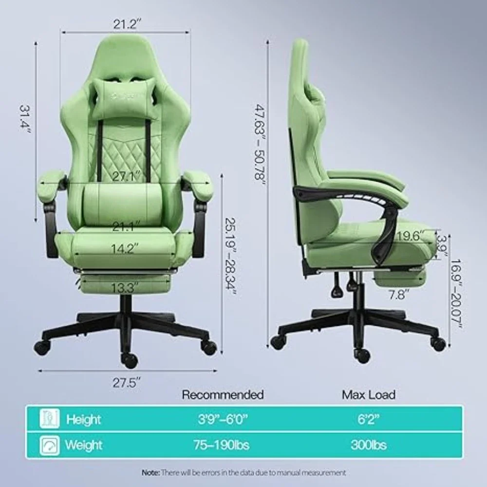 Office Chair, Massage Office Chair with Foot Pedals, Bagged Spring Cushions, and Linked Armrests, Ergonomic Adjustable Desk