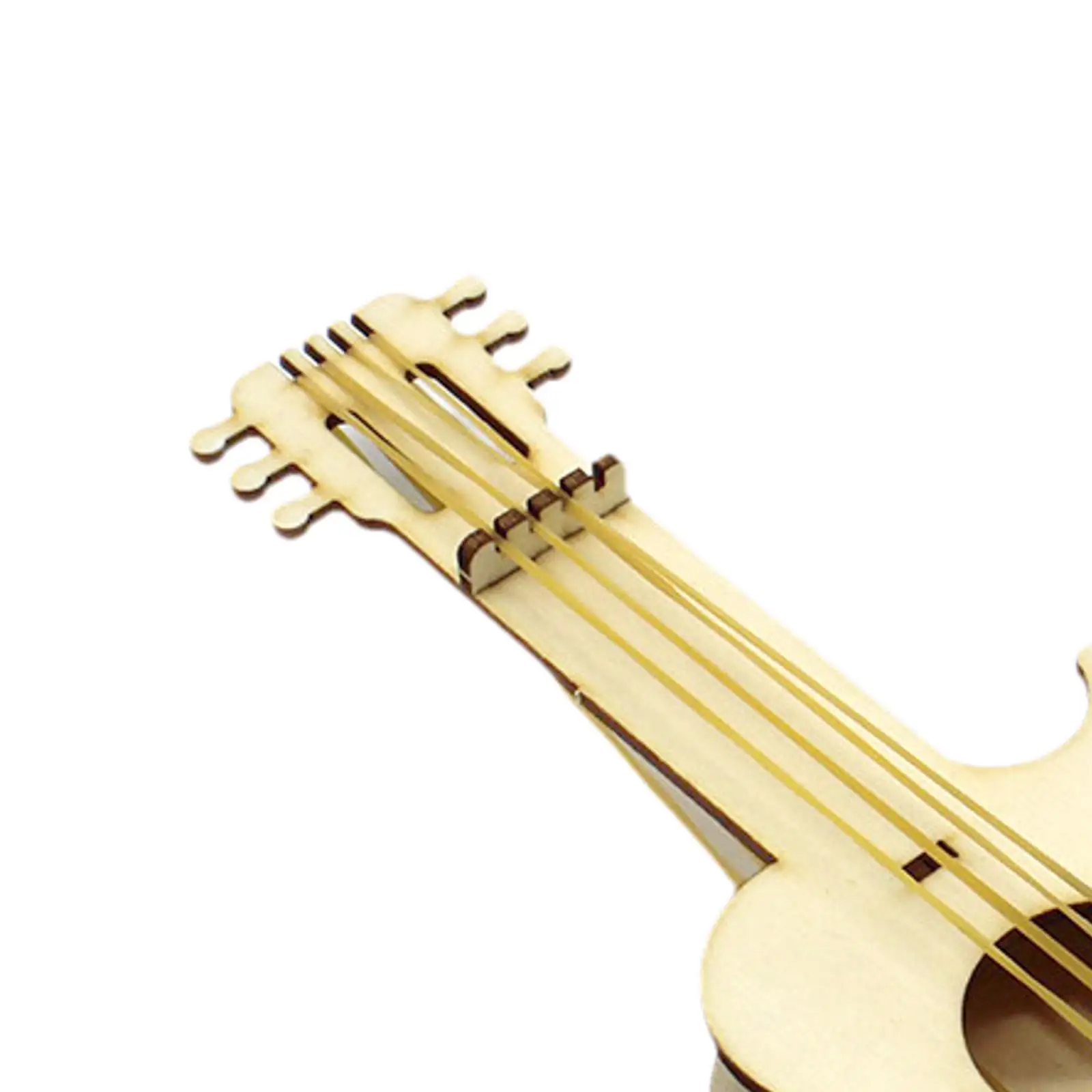 Kit de madera, juguetes científicos, herramienta de aprendizaje de física, vástago, divertido modelo de guitarra en miniatura, conjunto para niños de primaria