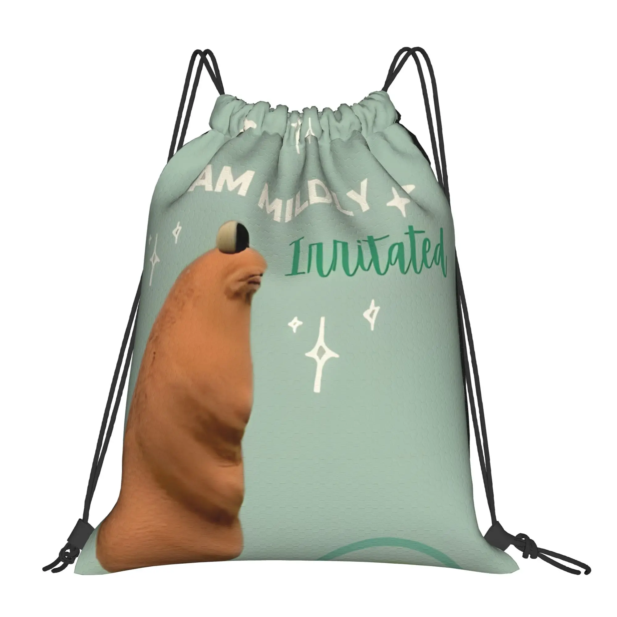 Marcus The Worm I Am Mildly Irritated Marcus The Worm Drawstring Bags Shopping Unisex Storage Organize Bundle Pocket Rope Bag