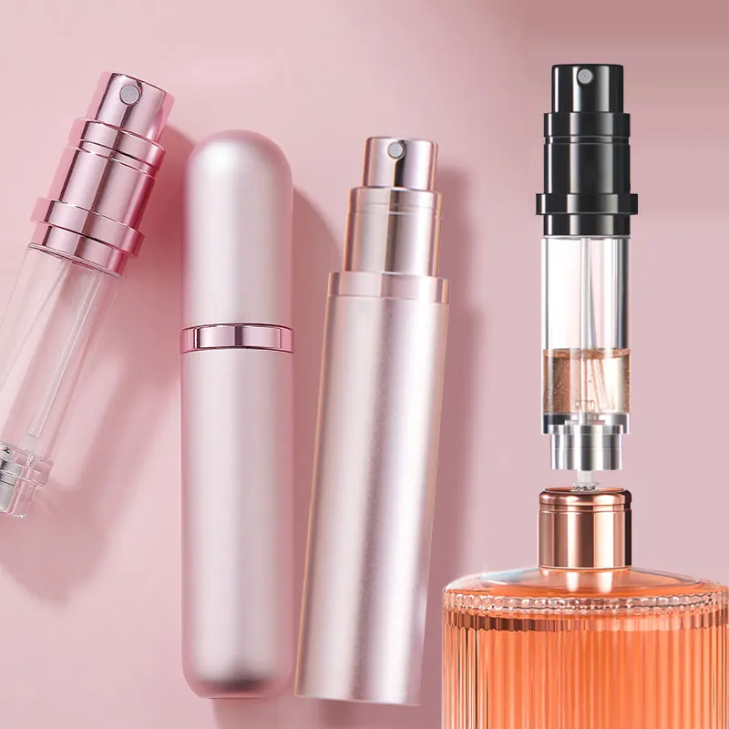 Mini botella de Perfume recargable, dispensador de Perfume con relleno inferior cosmético portátil, contenedor de líquido, botella para herramienta de viaje