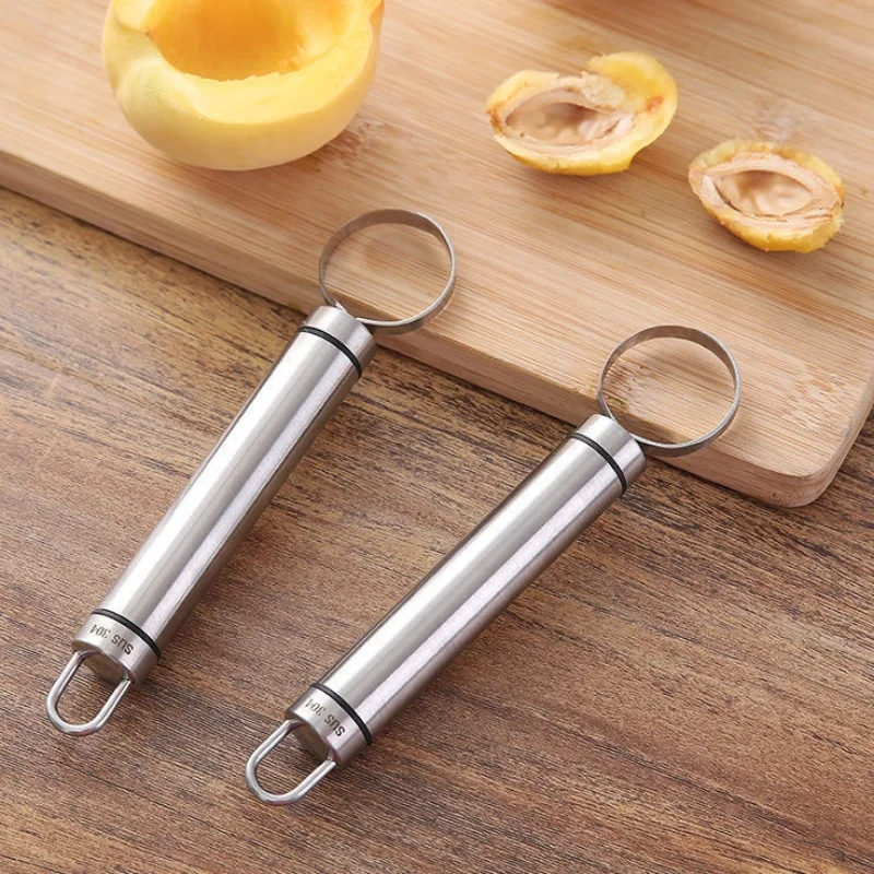 Portable Stainless Steel Fruit Pitter Peach Apple Pears Core Remover Vegetable Peeler Kitchen Gadgets