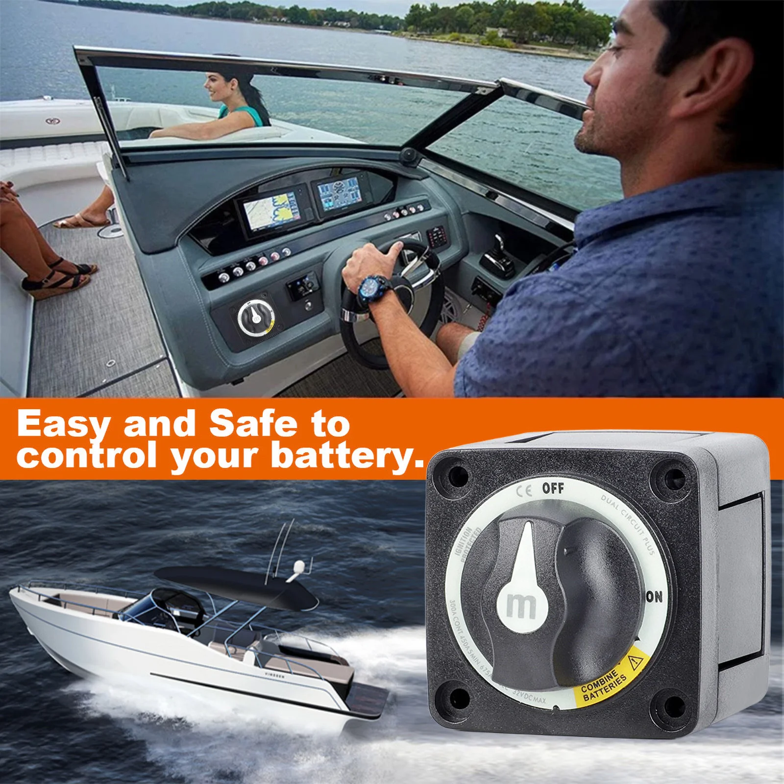2 3 4 Position Batterie Masse Marine Schalter m10 Bolzen 300a DC 32V Isolator Trenn drehung für Wohnmobil RV LKW Boot – Detail 8
