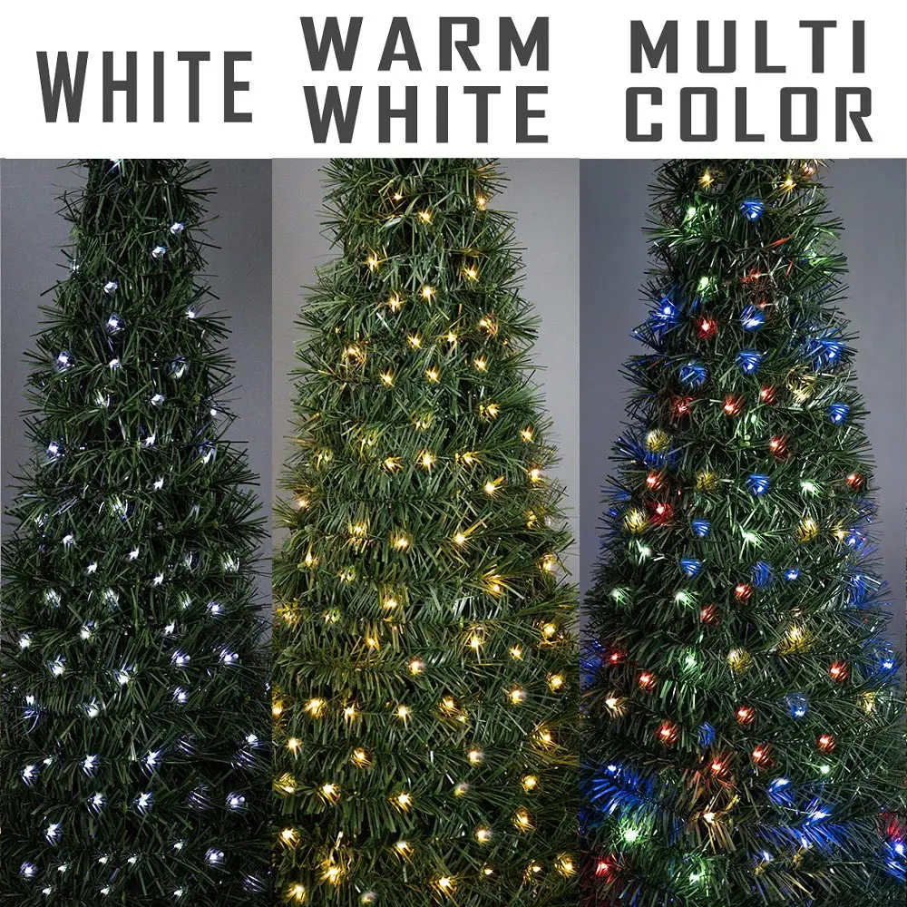 200M 2000LED Garden Outdoor Christmas String Lights Bulbs Waterproof Plug Fairy Lights Led String Tree Room Wedding Party Decor