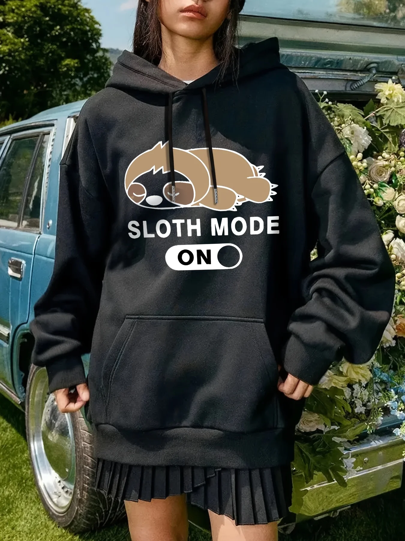 

Sloth Graphic Printing Autumn and Winter Cotton Men's and Women's Hoodies Casual Outdoor Street Sports Training Brand Trend