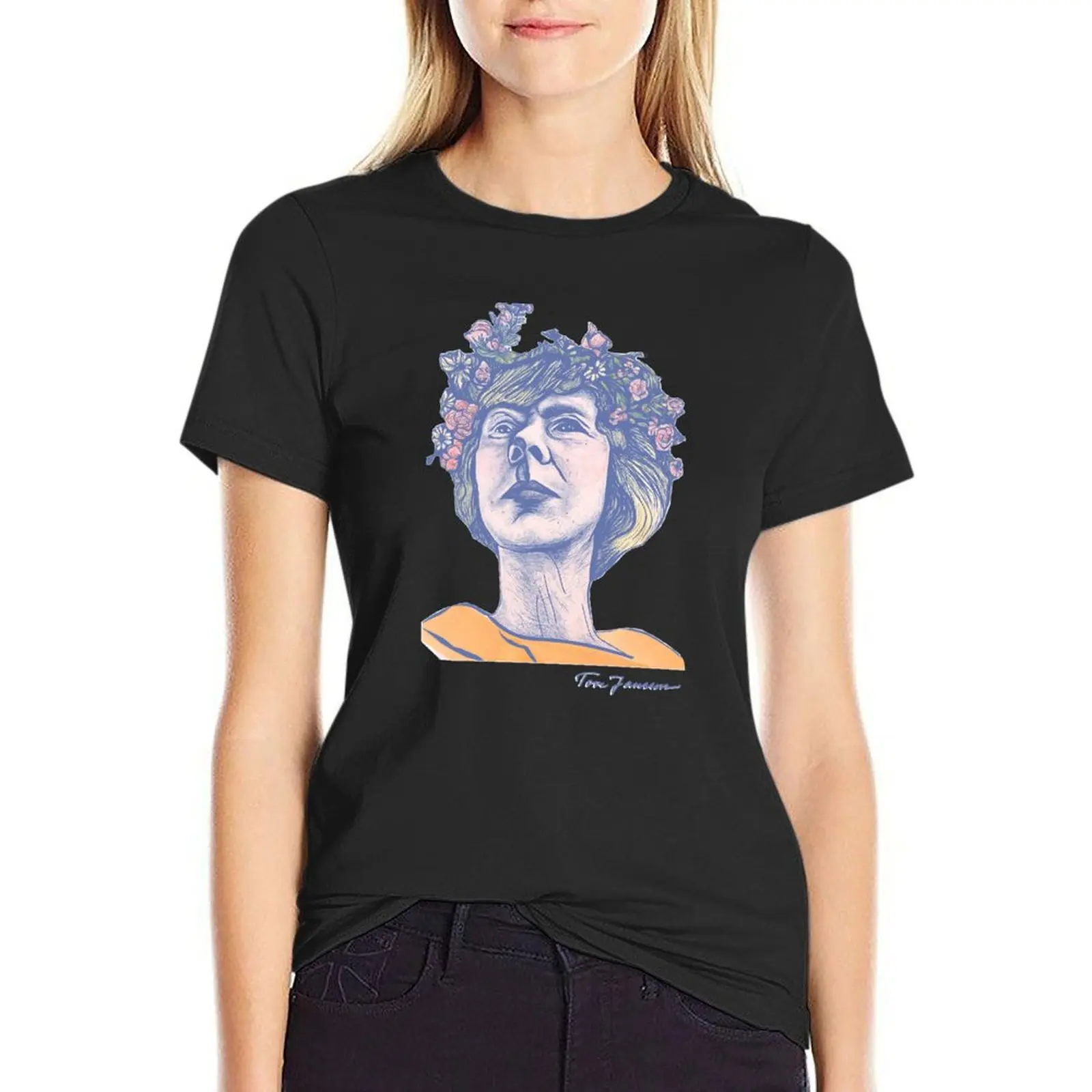 Tove Jansson T-Shirt graphics oversized summer blouses woman 2024