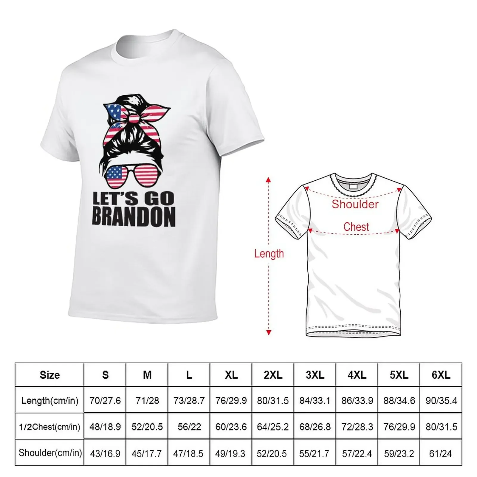 Copy of Lets go Brandon anti liberal conservative US flag T-Shirt oversizeds funnys Aesthetic clothing Men's t-shirt