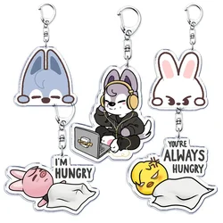 Kpop Cartoon Animals Keychains Keyring for Accessories Bag Pendant Key Jewelry Fans Gifts