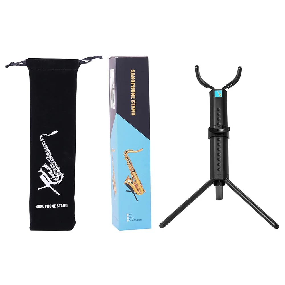 Portable Tenor Saxophone Stand Foldable Metal Black Tripod High Quality Saxophone Stand Woodwind Accessories