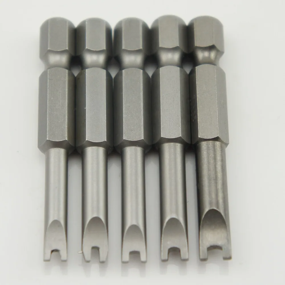 

5PCS 1/4 Inch Hex Magnetic U Shaped Security Bit Set Tamper Proof Screwdriver Drill Bits Tools 50mm Length U4 U5 U6 U7 U8