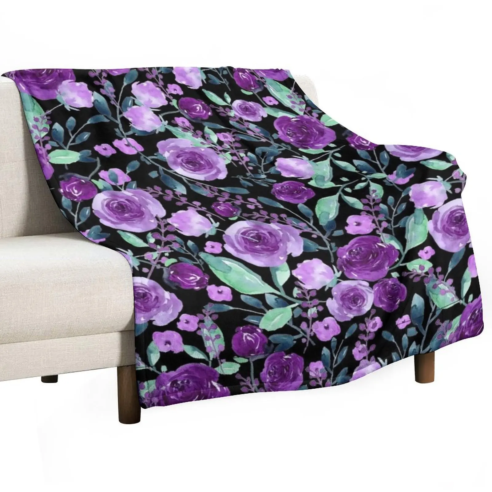 

Lovely rose garland in purple and green shade Throw Blanket Comforter blankets and throws Beautifuls Blankets