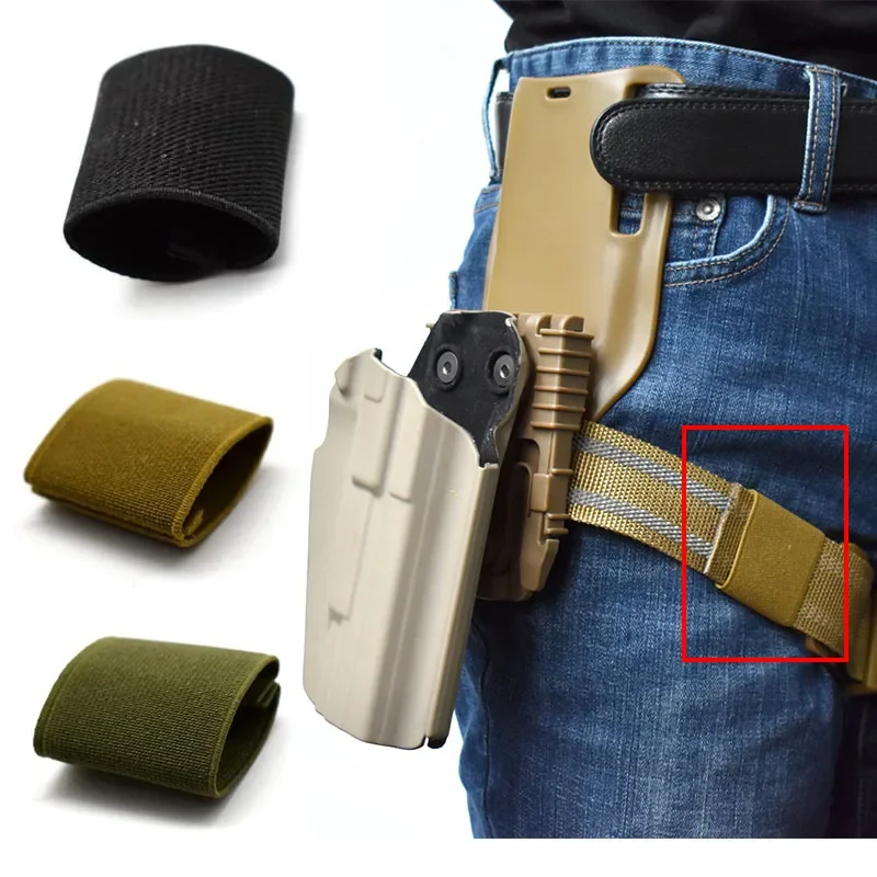 Tactical 4/5/6pcs Nylon Elastic Web Belt Loop Belt Keepers Elastic Fixed Buckle Belt Ring for 1.5inch Wide Belt