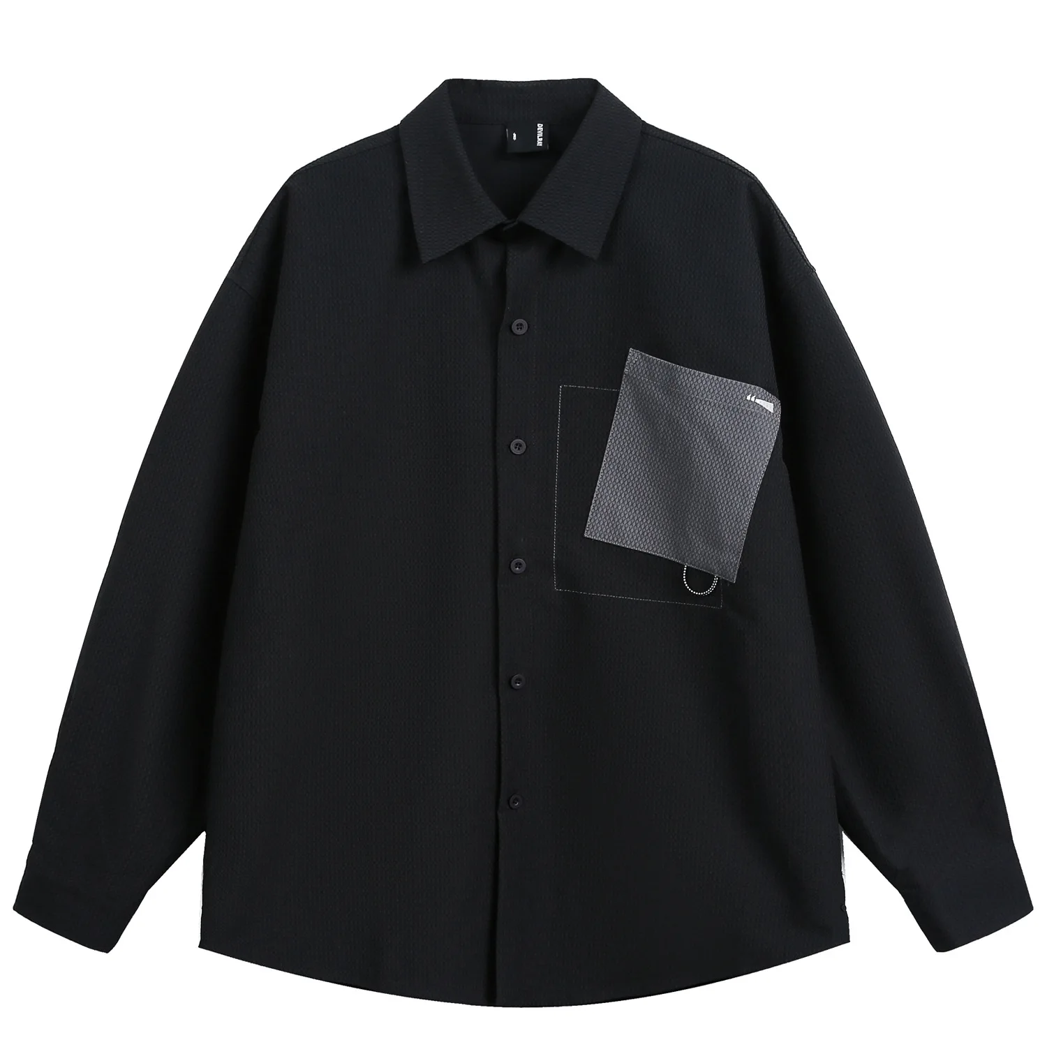 Streetwear Pocket Splice Long Sleeve Tool Shirt Men Women Loose Casual Waterproof Quick Dry Outdoor Techwear Cargo Shirts Blouse