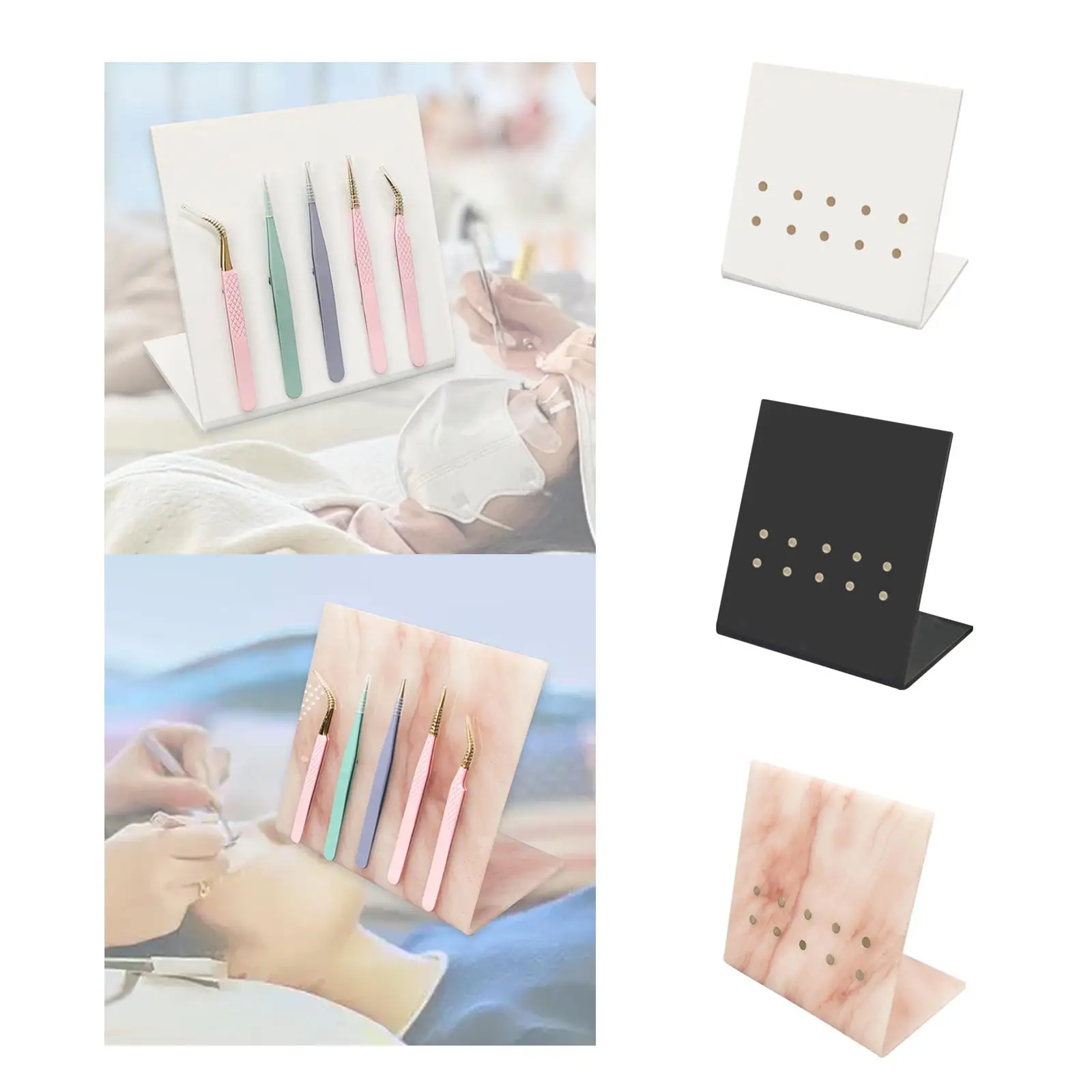Supporto per pinzette Accessori per extension ciglia da tavolo Espositore magnetico
